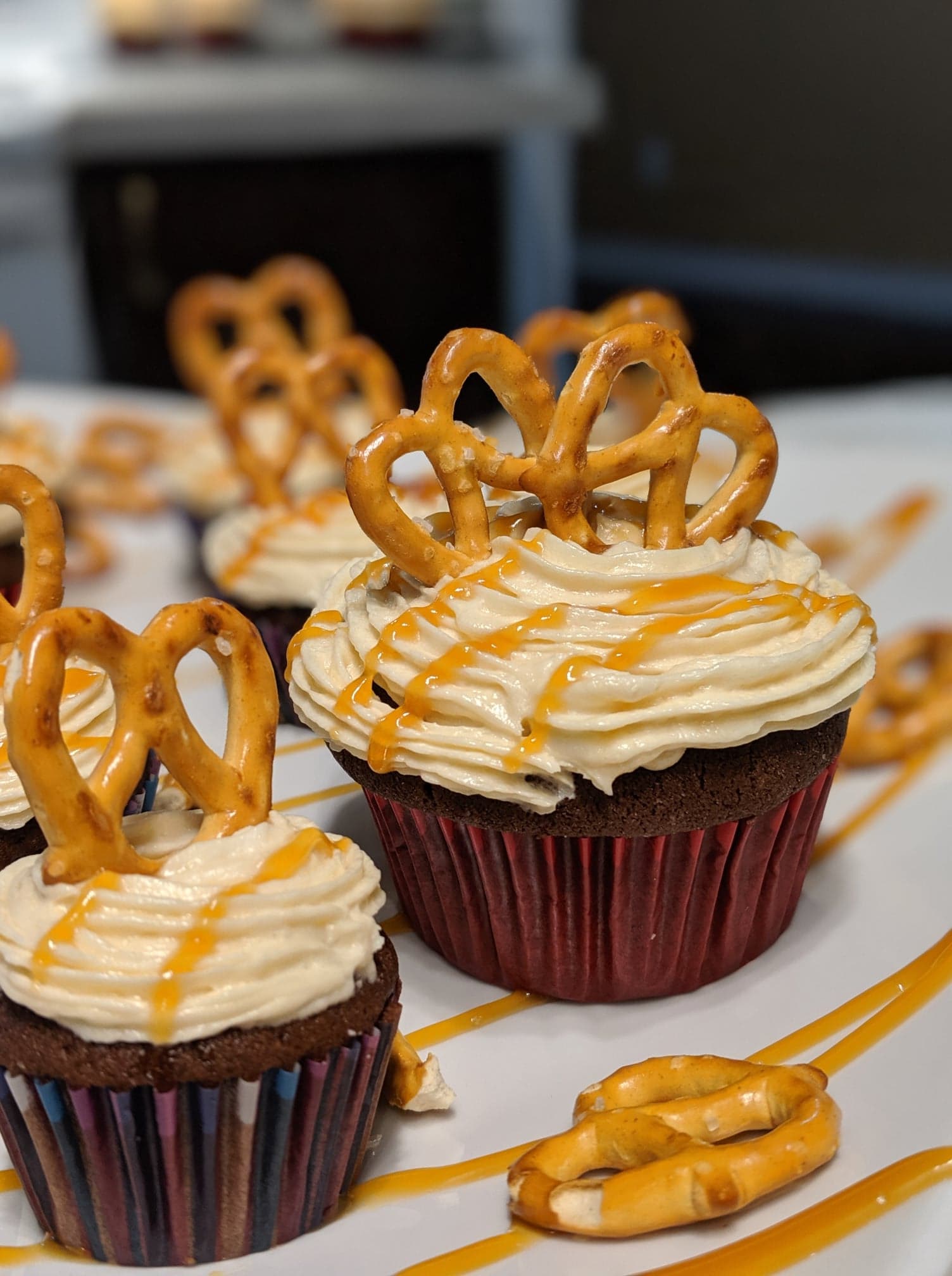 Salted Caramel Pretzel Cupcake